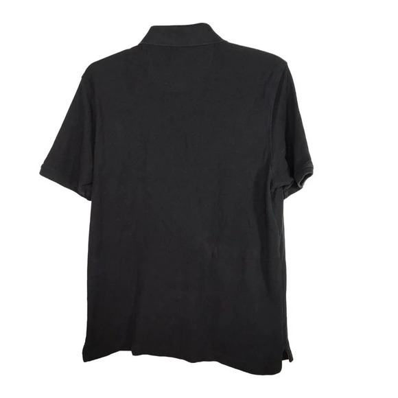 Izod The Advantage Polo Black Shirt Men Size L Short Sleeve Collared Golf Logo - Picture 4 of 7